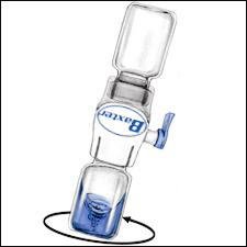 Swirl the connected vials gently and continuously until the ADVATE is completely dissolved. Do not shake. The ADVATE solution should look clear and colorless. If not, do not use it and notify Baxter immediately.
