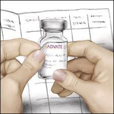 Remove the peel-off label from the ADVATE vial and place it in your logbook.
