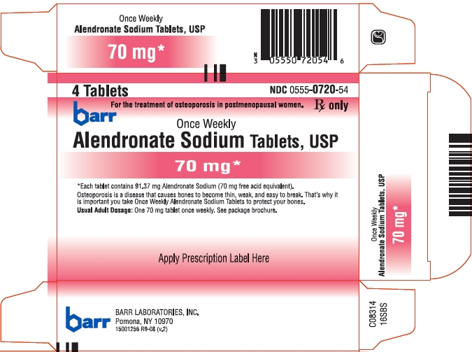 Alendronate Sodium Tablets USP 70 mg 4s Carton Label, Part 1 of 2