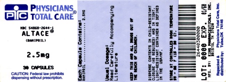 image of 2.5 mg package label