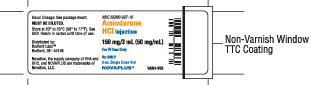 Vial label for amiodarone hydrochloride injection 150 mg per 3 mL