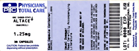 image of 1.25 mg package label