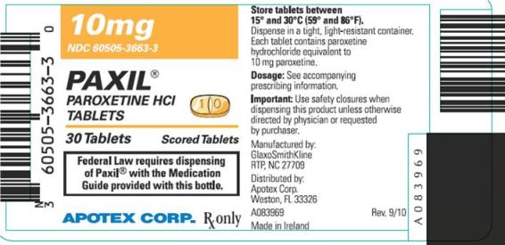 Paxil 10mg label
