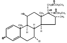 Structural formula for Alclometasone Dipropionate