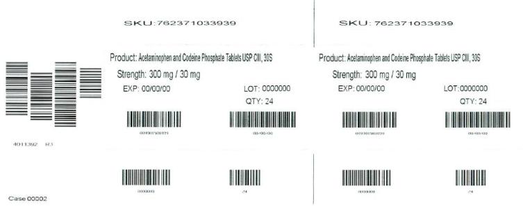 Acetaminophen and Codeine Phosphate Tablets Label