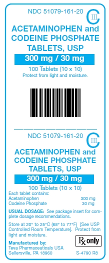 Acetaminophen and Codeine Phosphate 300 mg/30 mg Tablets