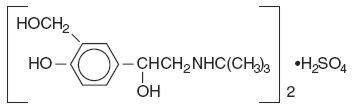 Albuterol Sulfate Structural Formula