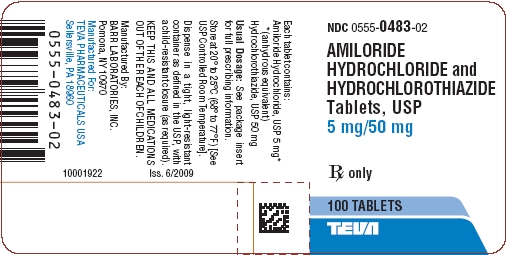 Amiloride Hydrochloride and Hydrochlorothiazide Tablets 5 mg/50 mg 100s Label