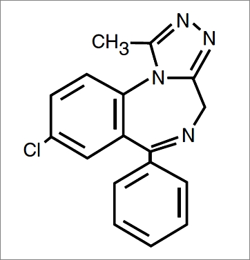 Chemical Structure - Alprazolam