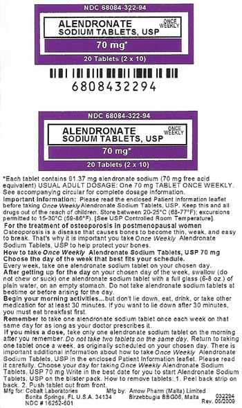 Container Label: Alendronate Sodium Tablets, USP 70 mg