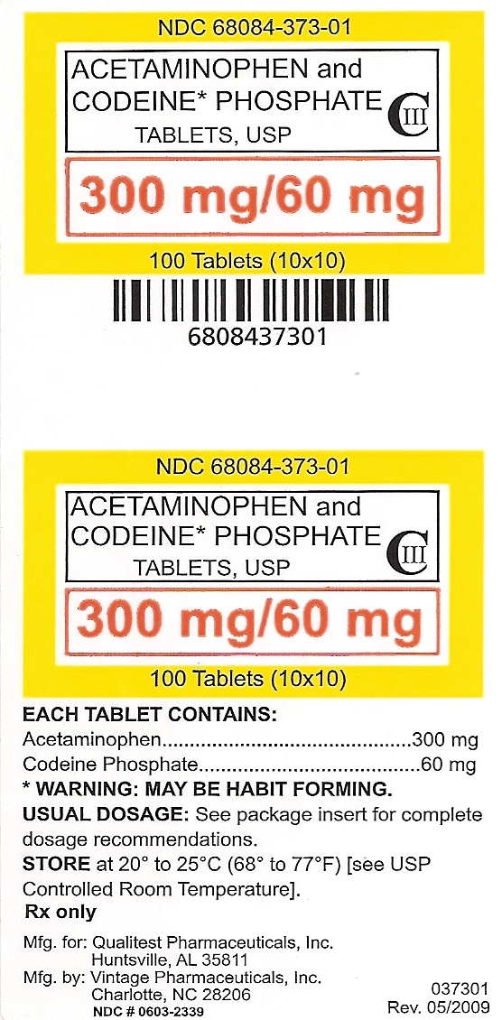 Acetaminophen and Codeine Phosphate 300mg/60mg label