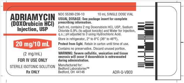 Adriamycin (DOXOrubicin HCl)  Injection, USP 20mg/10mL