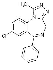 structural formula for alprazolam
