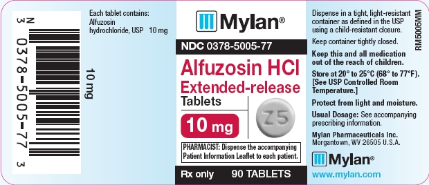 Alfuzosin Hydorchloride Extended-Release Tablets 10 mg Botttles