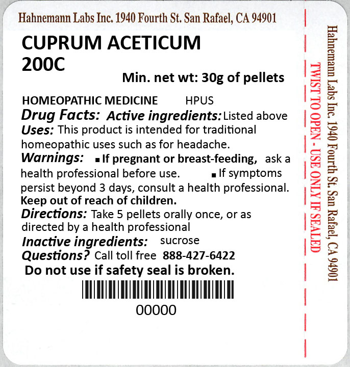 Cuprum Aceticum 200C 30g