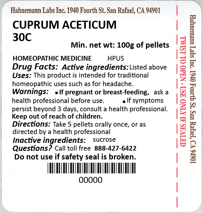 Cuprum Aceticum 30C 100g