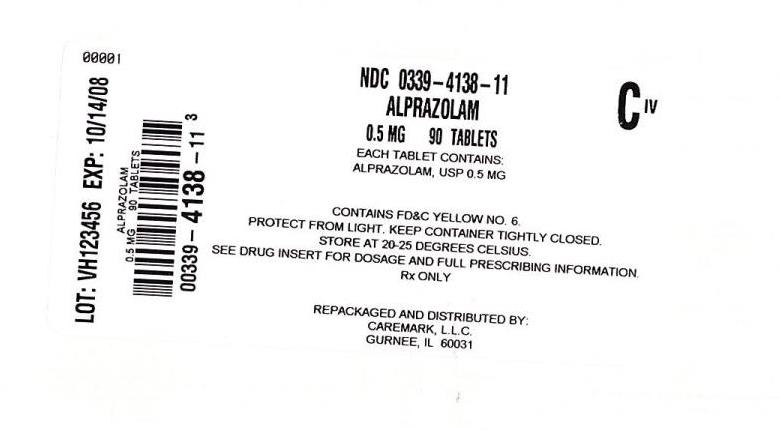Alprazolam Tablets 0.5 mg Bottles