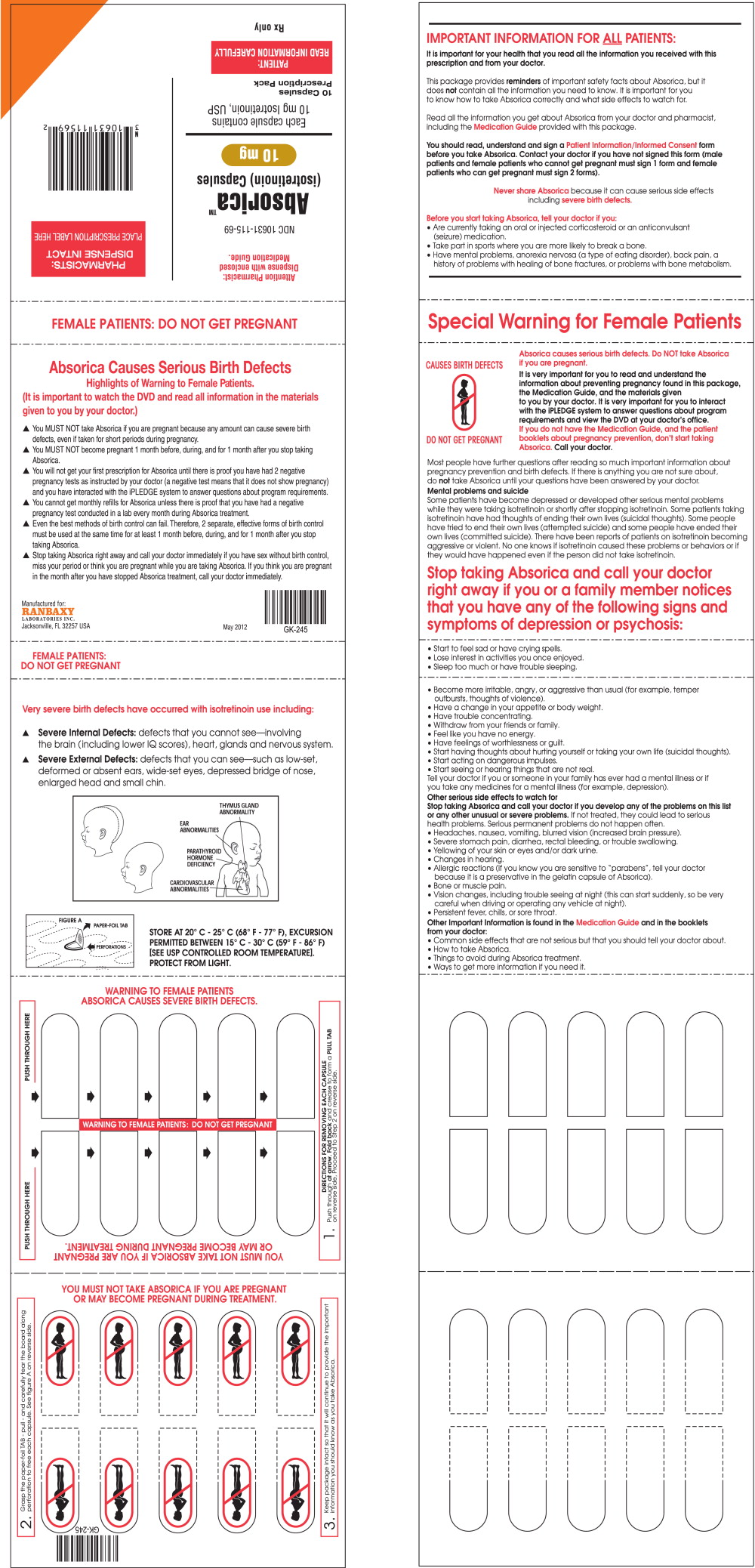 Principal Display Panel – 10 mg Blister Pack Label

