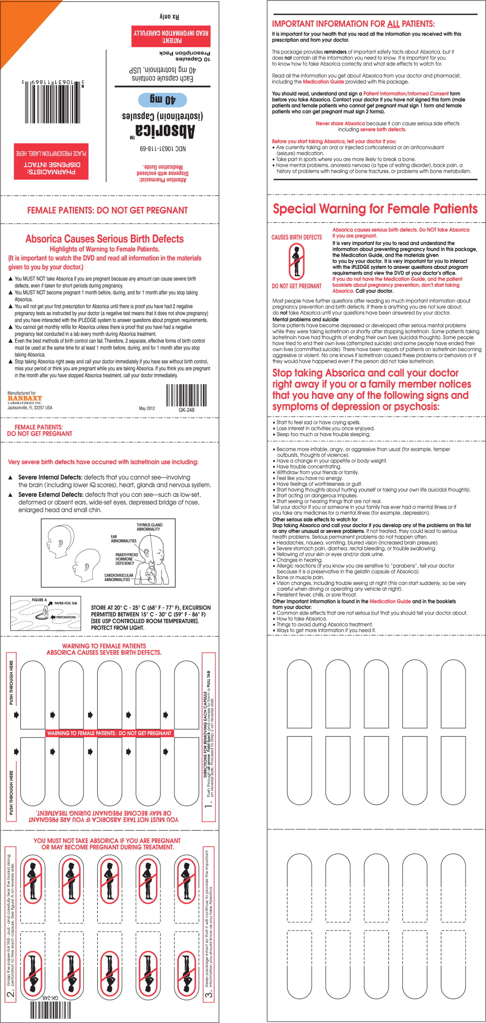 Principal Display Panel – 40 mg Blister Pack Label
