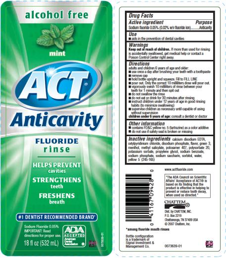 PRINCIPAL DISPLAY PANEL
ACT Anticavity Fluoride Rinse Fresh Mint