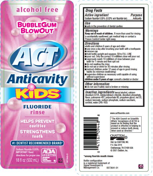 PRINCIPAL DISPLAY PANEL
ACT Anticavity Fluoride Rinse Kids Bubblegum