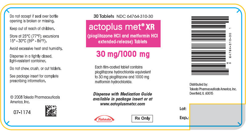 PRINCIPAL DISPLAY PANEL - 30 mg/1000 mg Tablet Bottle Label