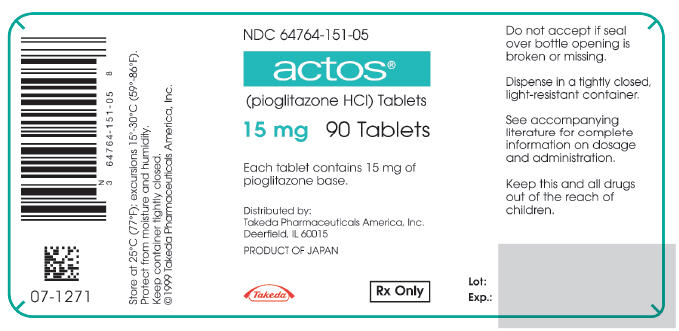 PRINCIPAL DISPLAY PANEL - 15 mg 90 ct trade label