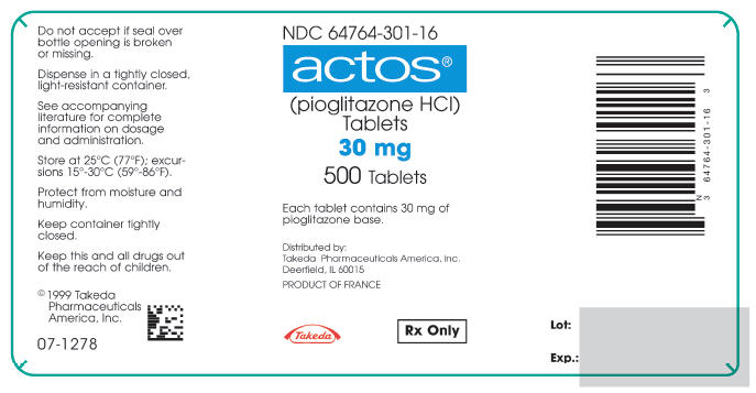 PRINCIPAL DISPLAY PANEL - 30 mg 500 ct trade label France