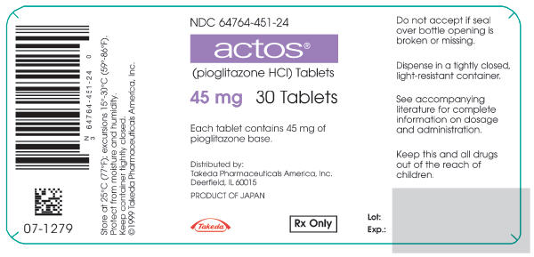 PRINCIPAL DISPLAY PANEL - 45 mg 30 ct trade label