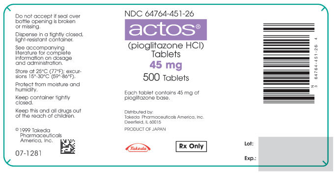 PRINCIPAL DISPLAY PANEL - 45 mg 500 ct trade label