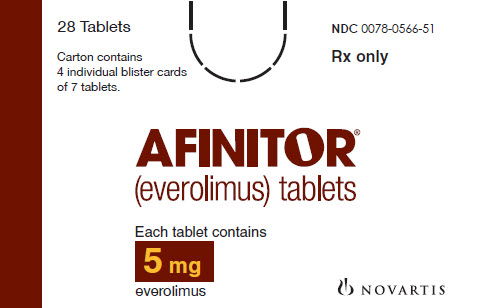 PRINCIPAL DISPLAY PANEL
Package Label – 2.5 mg
Rx Only		NDC 0078-0594-51
Afinitor® (everolimus) Tablets
Each tablet contains
2.5 mg everolimus
28 Tablets