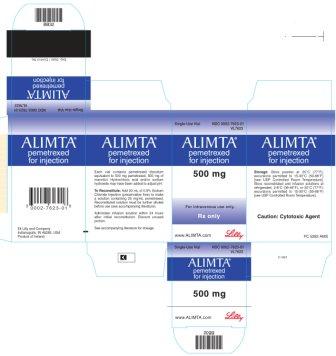 PACKAGE CARTON – ALIMTA 500 mg single-use vial