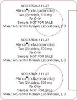 Principal Display Panel - Alinia 500 mg 2 Tablets Sample Blister