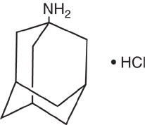 This is an image of the structural formula for amantadine hydrochloride.