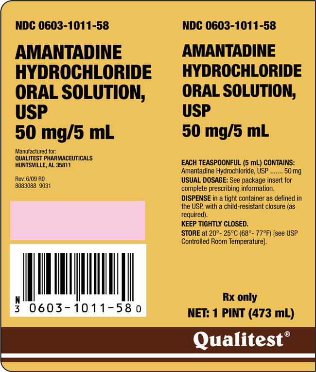 This is an image of the Principal Display Panel for Amantadine Hydrochloride Oral Solution, USP.