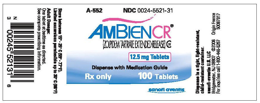 PRINCIPAL DISPLAY PANEL - 12.5 mg, 100 Tablet Bottle