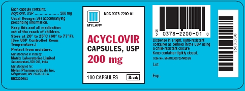 Acyclovir 200 mg Capsule Bottles
