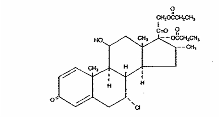 Structural formula of Alclometasone Dipropionate Cream