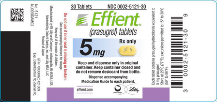 PACKAGE LABEL – Effient 5 mg 30 Tablets
