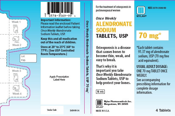 Alendronate Sodium Tablets 70 mg Blister Card (Outside)