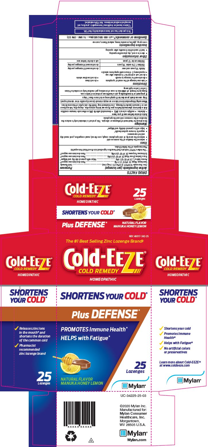 Cold-EEZE Plus Defense Carton Label Manuka Honey Lemon