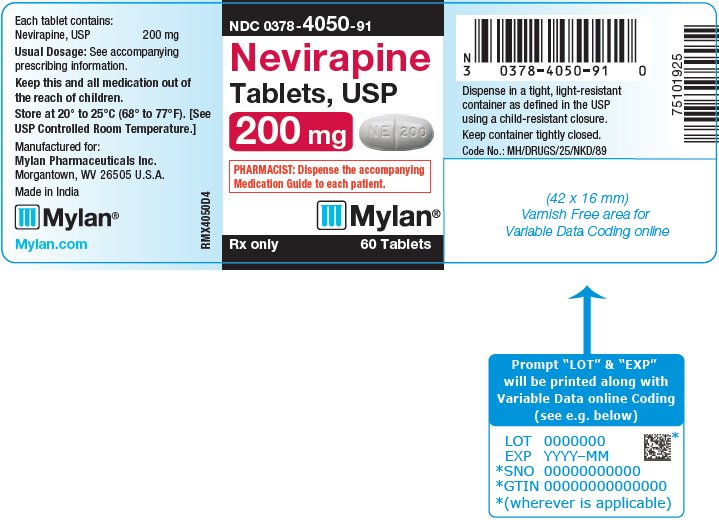Nevirapine Tablets, USP 200 mg Bottle Label