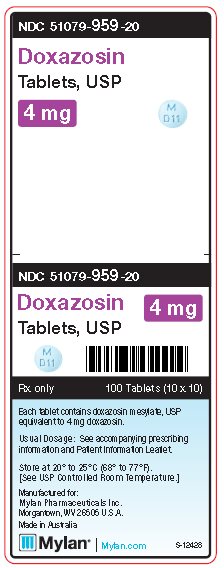 Doxazosin 4 mg Tablets Unit Carton Label