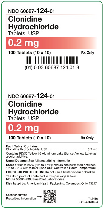 Clonidine Hydrochloride Tablets - Carton - 0.2 mg