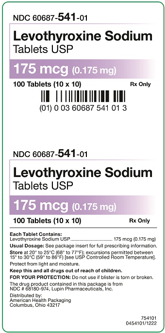 175 mcg Levothyroxine Tablets Carton