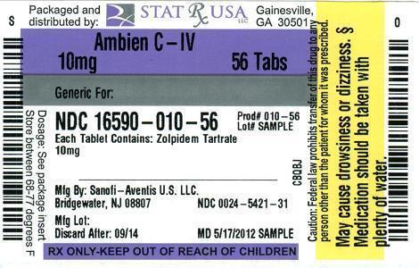 AMBIEN 10 MG LABEL Image