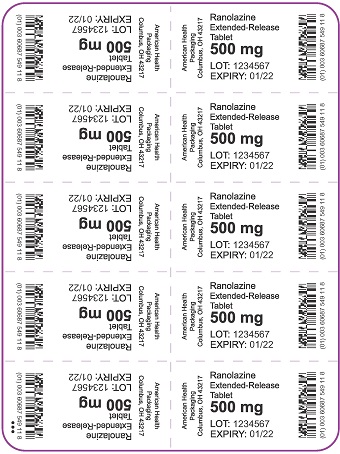 500 mg Ranolazine Extended-Release Tablet Blister
