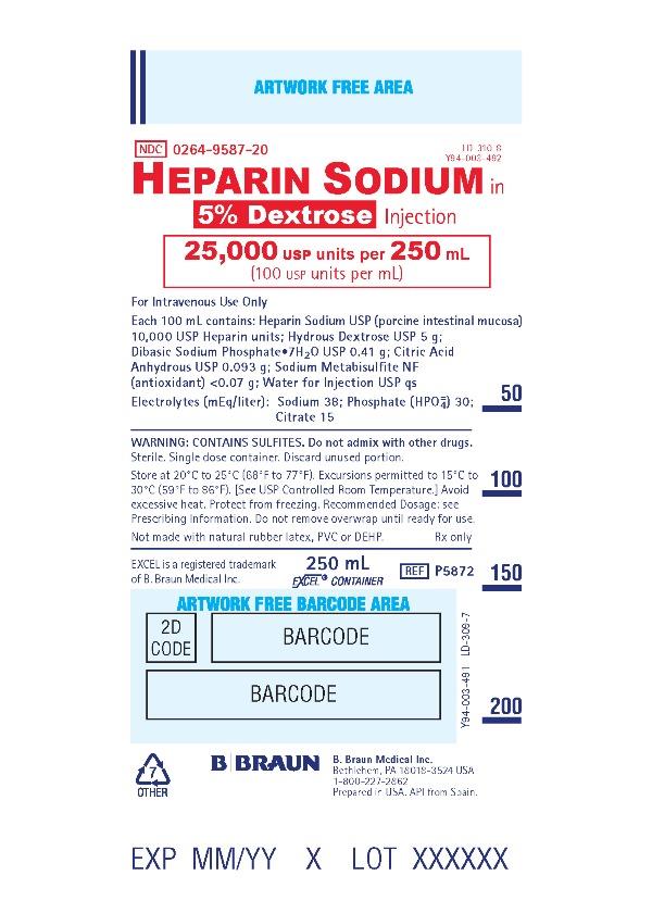 HEPARIN SODIUM in 5% Dextrose Injection 25,000 USP units per 250 mL