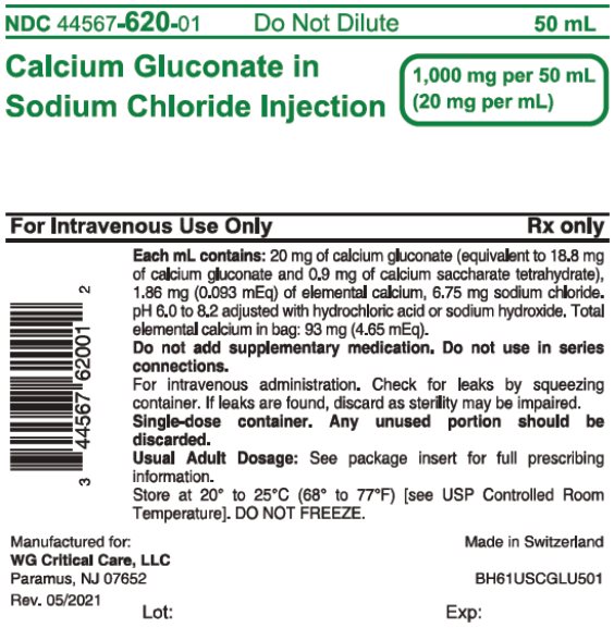 Calcium Gluconate in Sodium Chloride Inejction 1,000 mg per 50 mL bag image