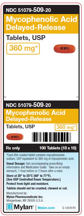 Mycophenolic Acid Delayed-Release 360 mg Tablets Unit Carton Label